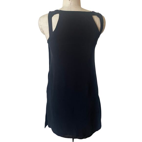 Hussein Chalayan Black Silk Crepe Sheath Dress w/ Cutouts Size 42/ US 10 - Picture 4 of 10